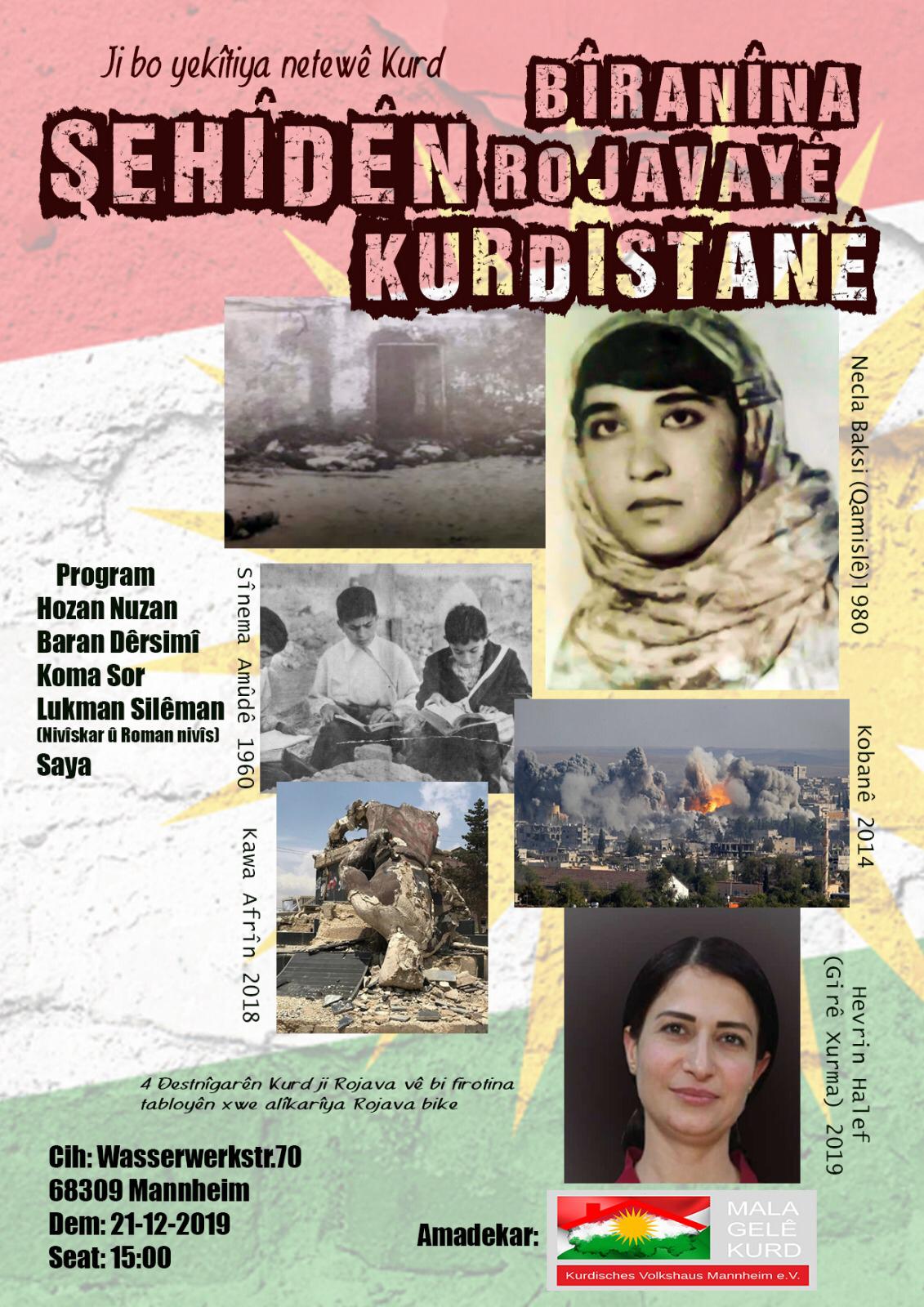 Bîranîna şehîdên rojavayê Kurdistanê 